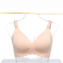 Momcozy YN46 (M) | Reggiseno da allattamento floreale senza cuciture push-up | Floral Beige - Immagine 3