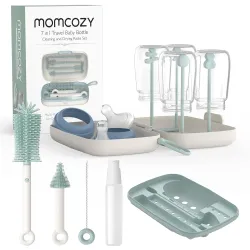 Momcozy 7 in 1 Baby Bottle Brush Set Green | Baby bottle...