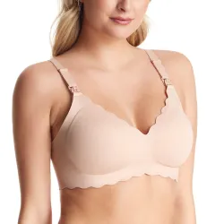 Momcozy YN46 Seamless Support Floral Nursing Bra Skin S | Biustonosz | Do Karmienia | Kolor Beżowy | Rozmiar S - Zdjęcie 3