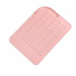 EXTRALINK HOME MATA SILIKONOWA PODKŁADKA POD LOKÓWKĘ PROSTOWNICĘ DO ŁAZIENKI 22X16 CM RÓŻOWA - Изображение 2