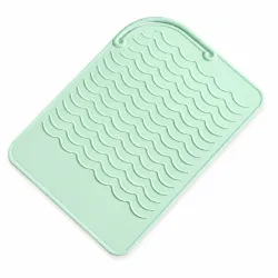 EXTRALINK HOME MATA SILIKONOWA PODKŁADKA POD LOKÓWKĘ PROSTOWNICĘ DO ŁAZIENKI 22X16 CM ZIELONA - Изображение 2