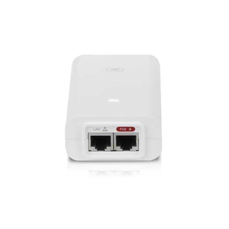 Ubiquiti POE-24-24W-G-WH | Fuente de alimentación PoE | 24V, 1A, 24W, Gigabit
