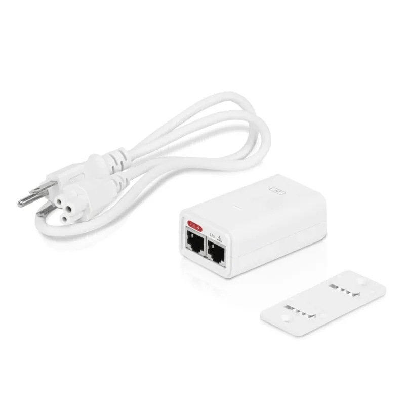 Ubiquiti POE-24-7W-G-WH | Fonte de alimentaçao PoE | 24 V, 0,3 A, 7 W, Gigabit, Branco