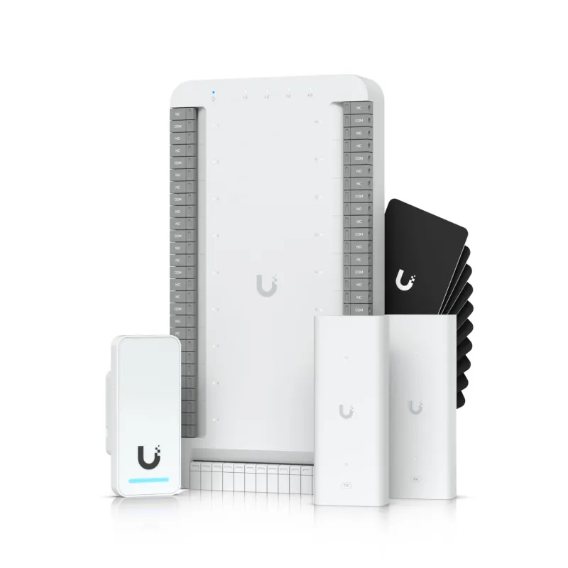 Kit Inicial Ubiquiti UA-SK-Elevator, UniFi Access, Elevator Hub, Leitor G2, 2x Extensor PoE de 2 Fios, 10x Cartão de Acesso