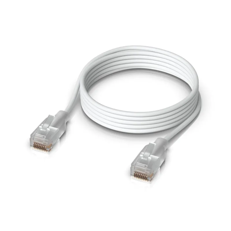 Патч-корд LAN Etherlighting Ubiquiti UACC-Cable-Patch-EL-1m-W, Cat.6, 1m