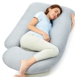 MOMCOZY PP102 U SHAPED PREGNANCY PILLOW COOLING FABRIC...