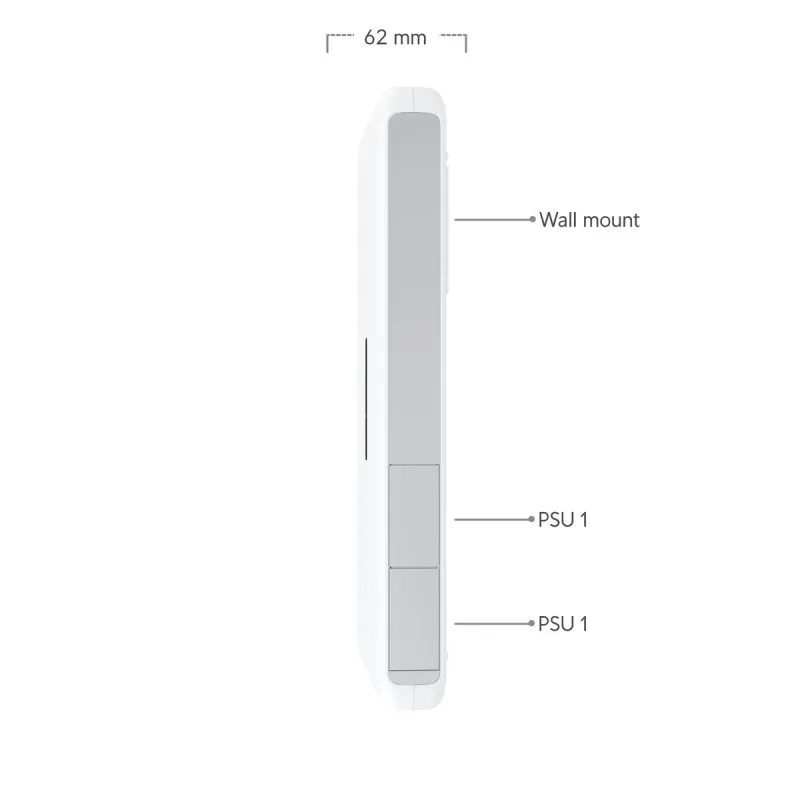 Ubiquiti UDW Dream Wall | Konsola | Wi-Fi6, 10G SFP+, 1G RJ45 PoE++, 2.5G RJ45 WAN, dotykowy ekran
