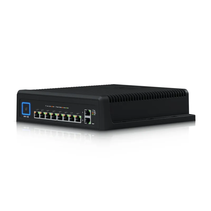 Коммутатор Ubiquiti USW-INDUSTRIAL, UniFi, 8x RJ45 1000Mb/s PoE++, 2x RJ45 1000Mb/s, 450W