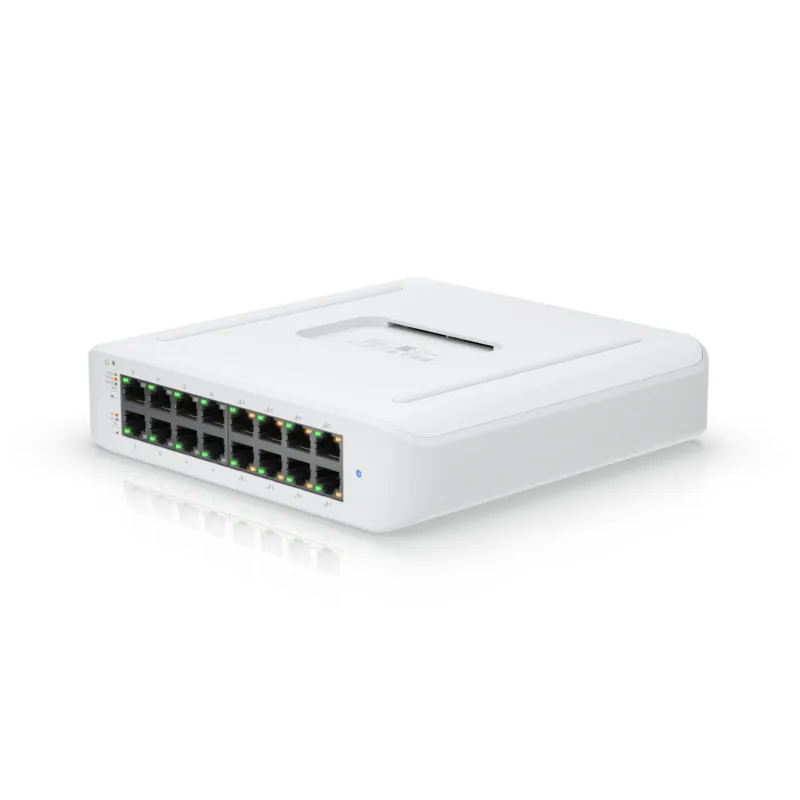 Коммутатор Ubiquiti USW-LITE-16-POE, UniFi Gen2, 16x RJ45 1000Mb/s, 8x PoE+, 45W