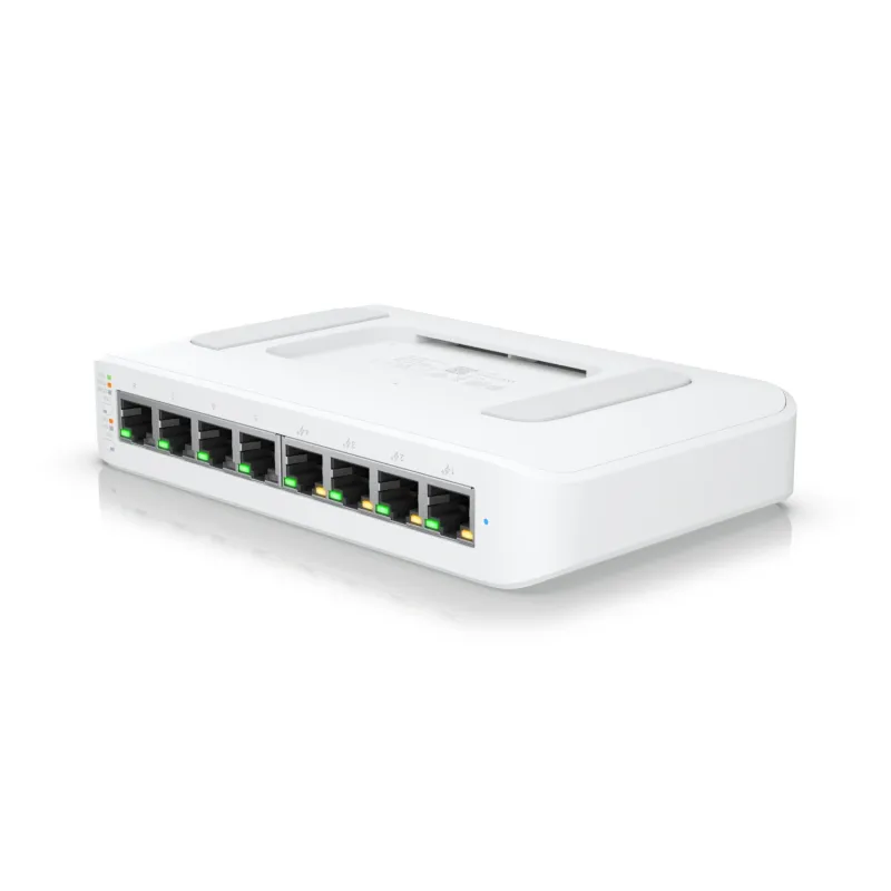 Коммутатор Ubiquiti USW-LITE-8-POE, UniFi Gen2, 8x RJ45 1000Mb/s, 4x PoE+, 52W
