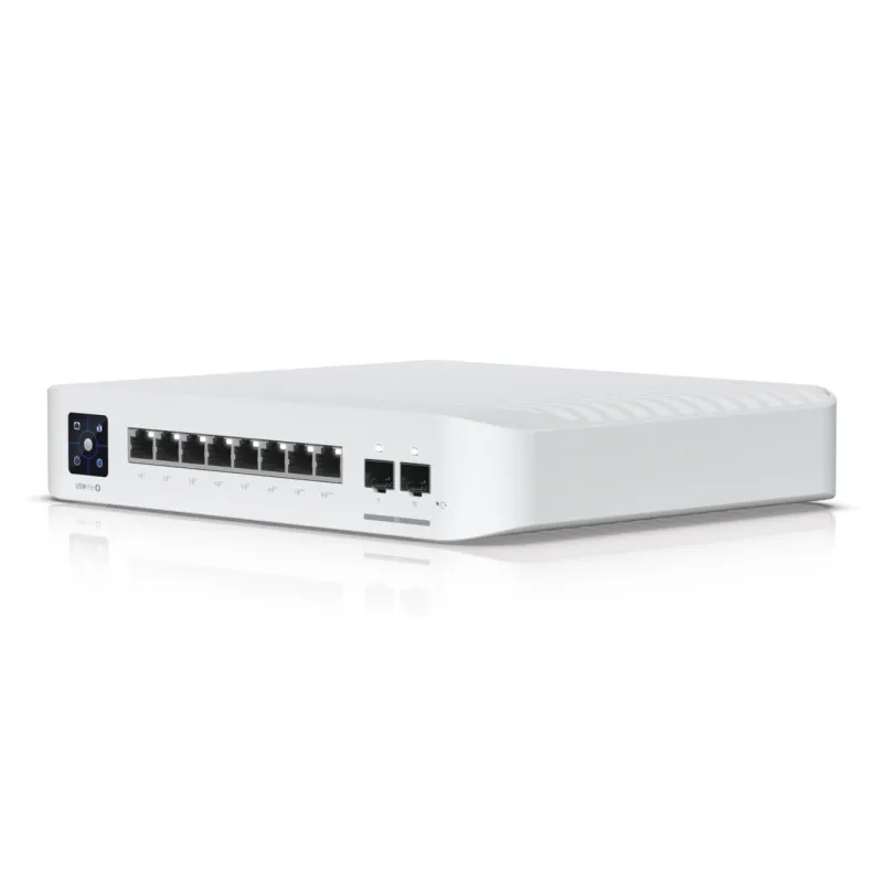 Коммутатор Ubiquiti USW-Pro-8-PoE, 8x RJ45 1000Mb/s, PoE++, SFP+ uplink, 120W