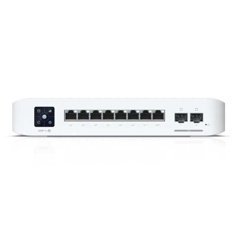 Коммутатор Ubiquiti USW-Pro-8-PoE, 8x RJ45 1000Mb/s, PoE++, SFP+ uplink, 120W