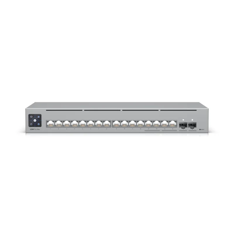 Коммутатор Ubiquiti USW-Pro-Max-16-EU, 4x 2.5 GbE RJ45, 12x GbE RJ45, 2x SFP+, Etherlighting, L3