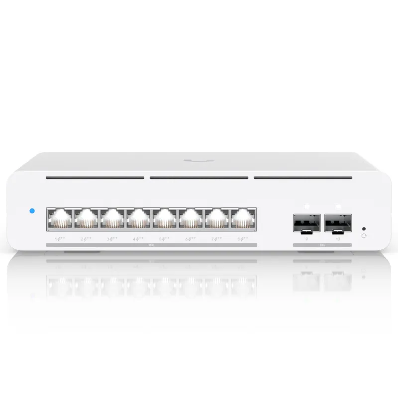 Ubiquiti USW-Pro-XG-8-PoE | Interruttore | Etherlighting, 8x RJ45 10GbE PoE, 2x SFP+, 155W, Layer 3