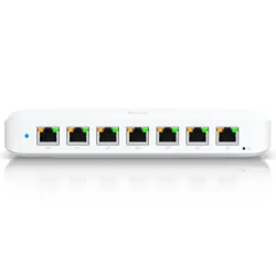 Ubiquiti USW-Ultra-60W-EU | Přepínač | 8x RJ45 1000Mb/s PoE+, PoE++ Input, 60W, napájecí adaptér součástí dodávky
