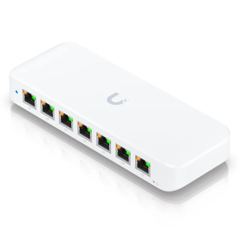 Ubiquiti USW-Ultra-60W-EU | Comutador | 8x RJ45 1000Mb/s PoE+, PoE++ Input, 60W, adaptador de energia incluído