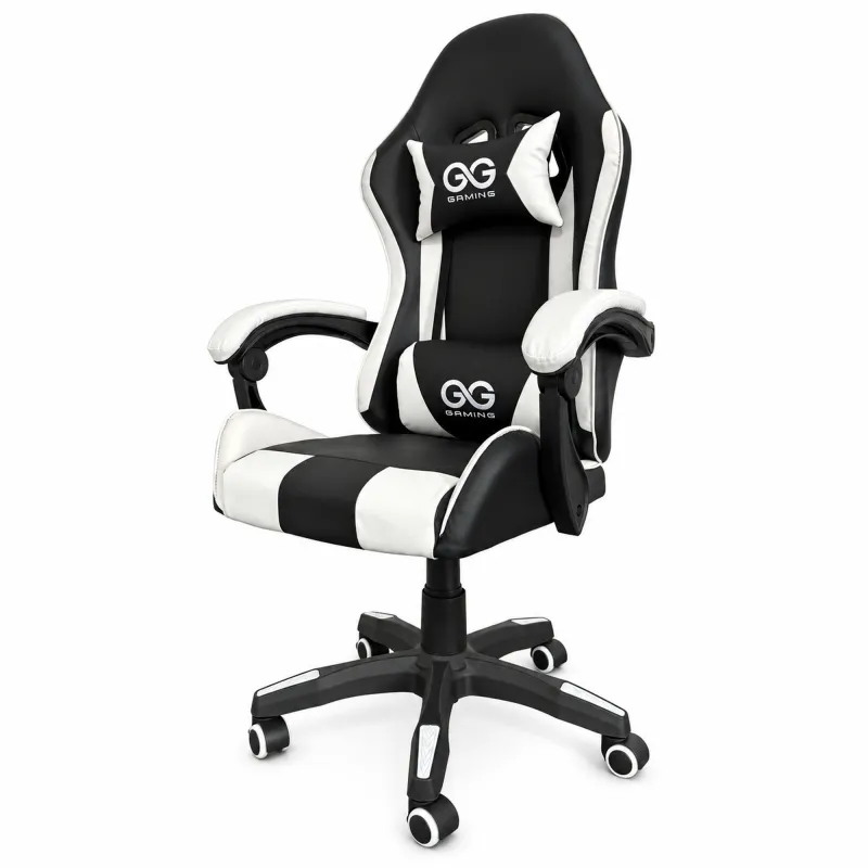 Extralink Gaming, silla gaming, de oficina, giratoria, tipo cubo, negro y blanco, G-526 - Imagen 2