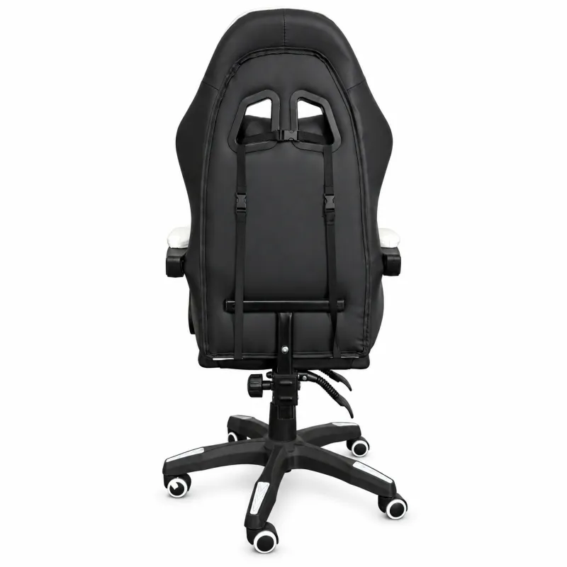 Extralink Gaming, silla gaming, de oficina, giratoria, tipo cubo, negro y blanco, G-526 - Imagen 4