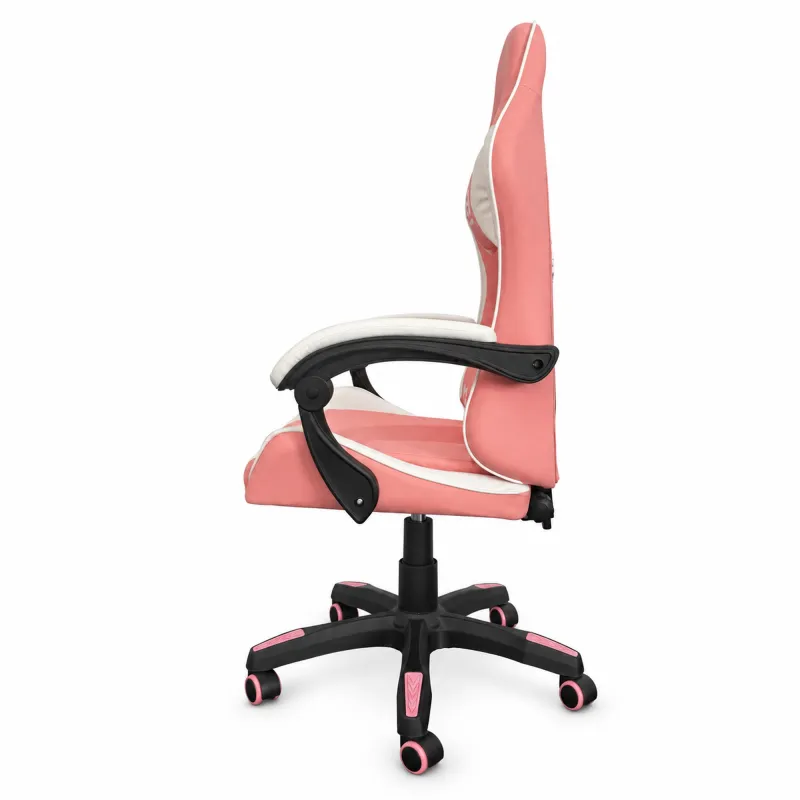 Extralink Gaming, cadeira gaming, de escritório, giratória, tipo concha, rosa e branca, G-525 - Imagem 4