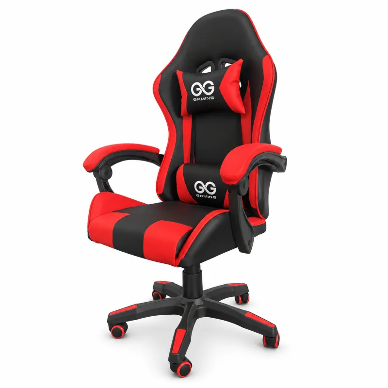 Extralink Gaming, silla gaming, de oficina, giratoria, tipo cubo, negro y rojo, G-522 - Imagen 3