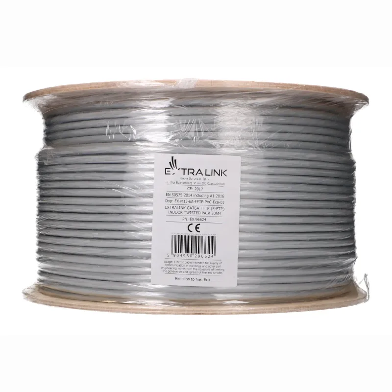 Extralink CAT6A FFTP (F/FTP) Wewnętrzny | Kabel sieciowy skrętka | 305m - Zdjęcie 8