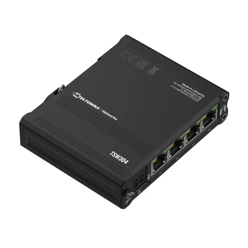 Switch Teltonika TSW304, 4x RJ45 1000Mb/s, DIN - Obrázek 2