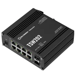 Switch Teltonika TSW202, 8x RJ45 1000Mb/s, 2x SFP, 2-pin DC, gestito L2 - Immagine 2