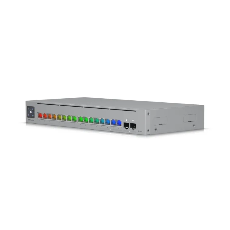 Switch Ubiquiti USW-Pro-Max-16-EU, 4x 2.5 GbE RJ45, 12x GbE RJ45, 2x SFP+, Etherlighting, L3 - Imagem 3