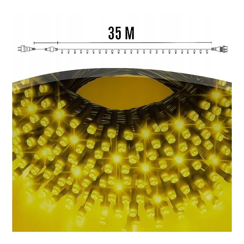 EXTRALINK LAMPKI ŚWIATEŁKA CHOINKOWE 500LED ZEWNĘTRZNE WEWNĘTRZNE BIAŁE CIEPŁE 35M - Imagen 5