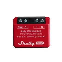 SHELLY 1PM MINI GEN3 SMART SWITCH, WIFI BLUETOOTH WITH...