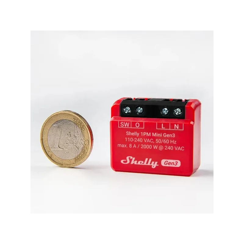 SHELLY 1PM MINI GEN3 SMART SWITCH, WIFI BLUETOOTH WITH POWER MEASUREMENT - Изображение 4