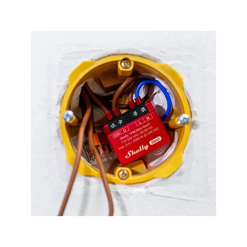 Shelly 1PM Mini Gen3 | Moduł przekaźnikowy | WiFi, Bluetooth, z pomiarem mocy - Zdjęcie 5