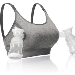 Momcozy YN08 (L) | Hands-Free breast pump bra | Grey