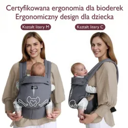 Momcozy BC001 | Baby- und Kindertrage | Farbe Grau - Bild 6