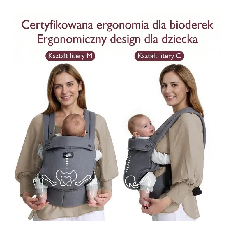 Momcozy BC001 | Baby- und Kindertrage | Farbe Grau - Bild 6