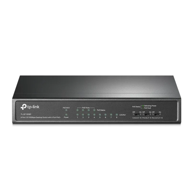 Switch TP-Link TL-SF1008P, 8x RJ45 100Mb/s, 4x PoE - Imagen 2