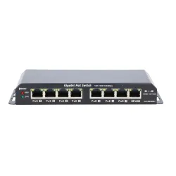 Switch PoE Extralink KRATOS, 7x Gigabit PoE, 1x Uplink RJ45, Fuente de alimentación 24V 2.5A, Potencia 60W - Imagen 2