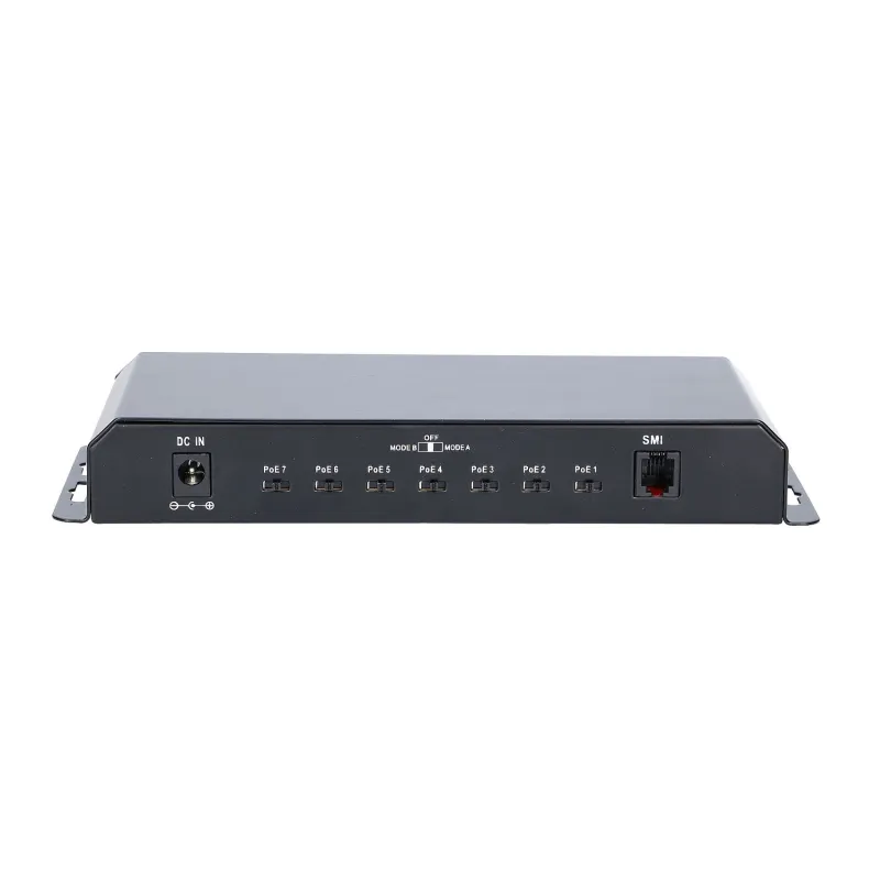 Коммутатор PoE Extralink KRATOS, 7x Gigabit PoE, 1x Uplink RJ45, Блок питания 24V 2.5A, Мощность 60W - Изображение 3