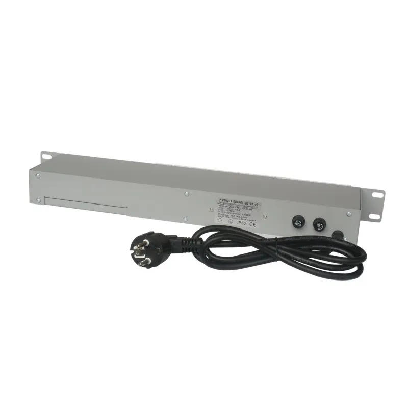 Regleta de alimentación Tinycontrol 6G10A V2 Blanca, IP, Rack de 19'', 6 enchufes AC 230V - Imagen 2
