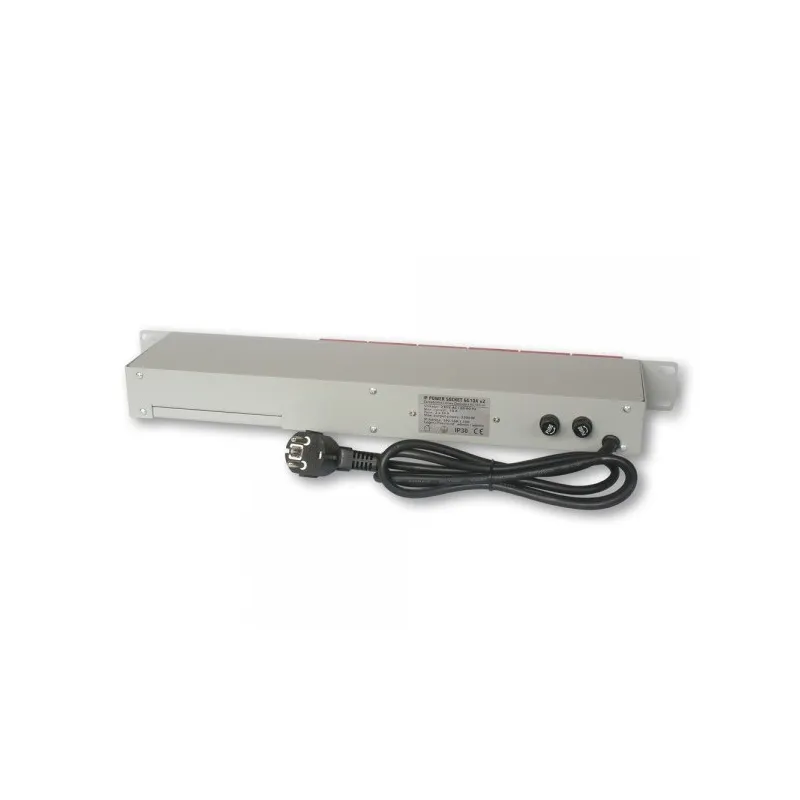 Tinycontrol 6G10A V2 Kırmızı Güç Şeridi, IP, 19'' Rack, 6 AC 230V Schuko Priz - Görsel 2