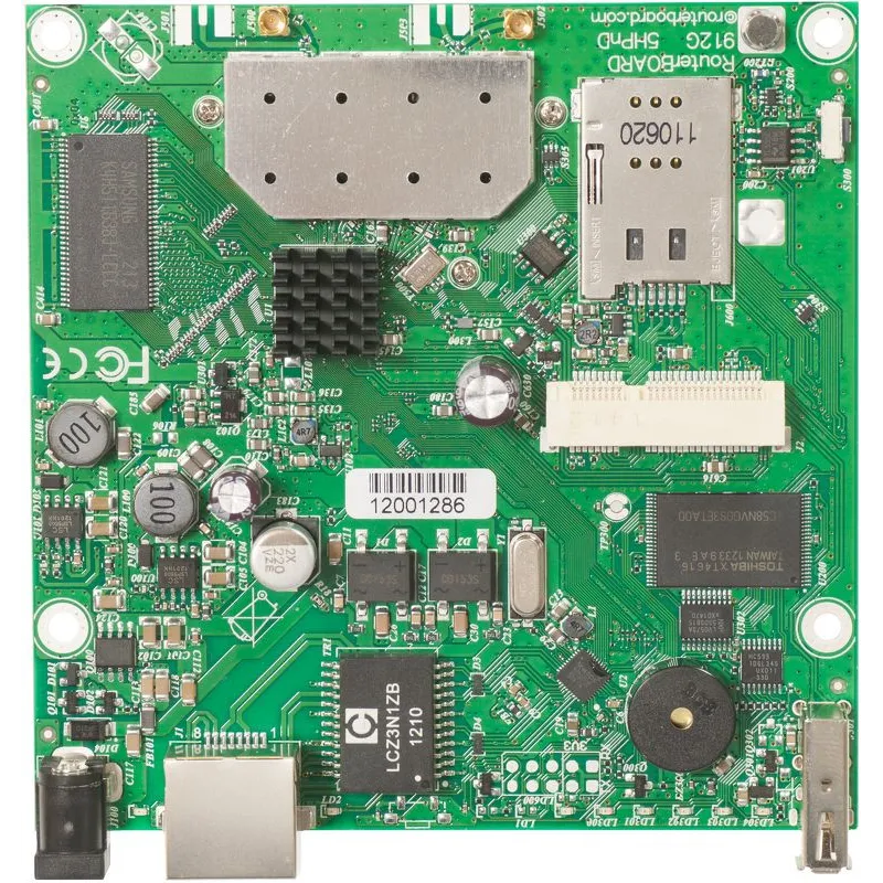 Маршрутизатор WiFi MikroTik RB912UAG-5HPnD, 5GHz, 1x RJ45 1000Mb/s, 1x miniPCIe