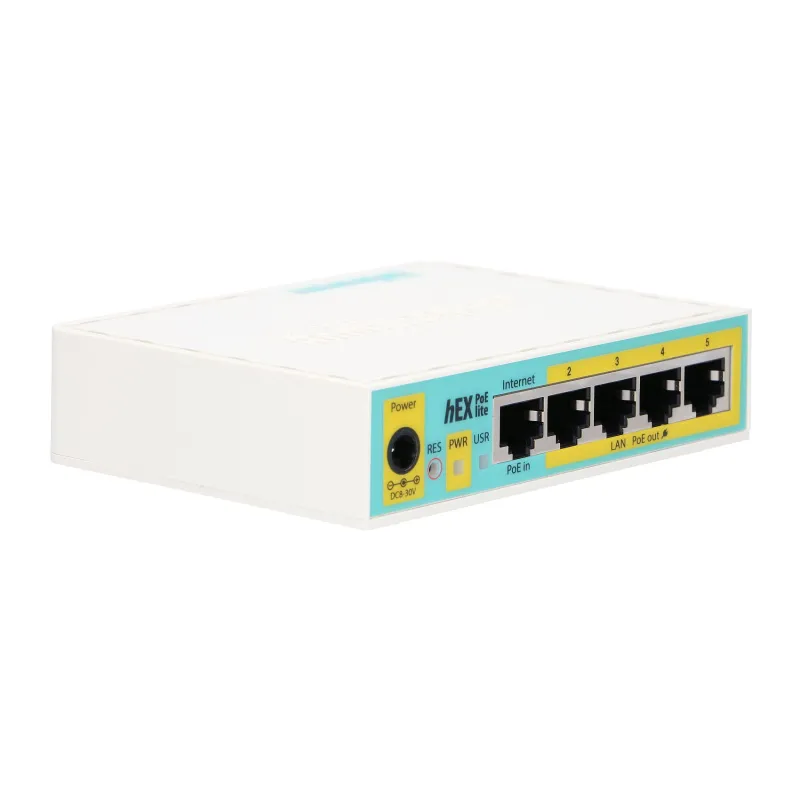 Roteador MikroTik hEX PoE lite, RB750UPr2, 5x RJ45 100Mb/s, 1x USB - Imagem 5