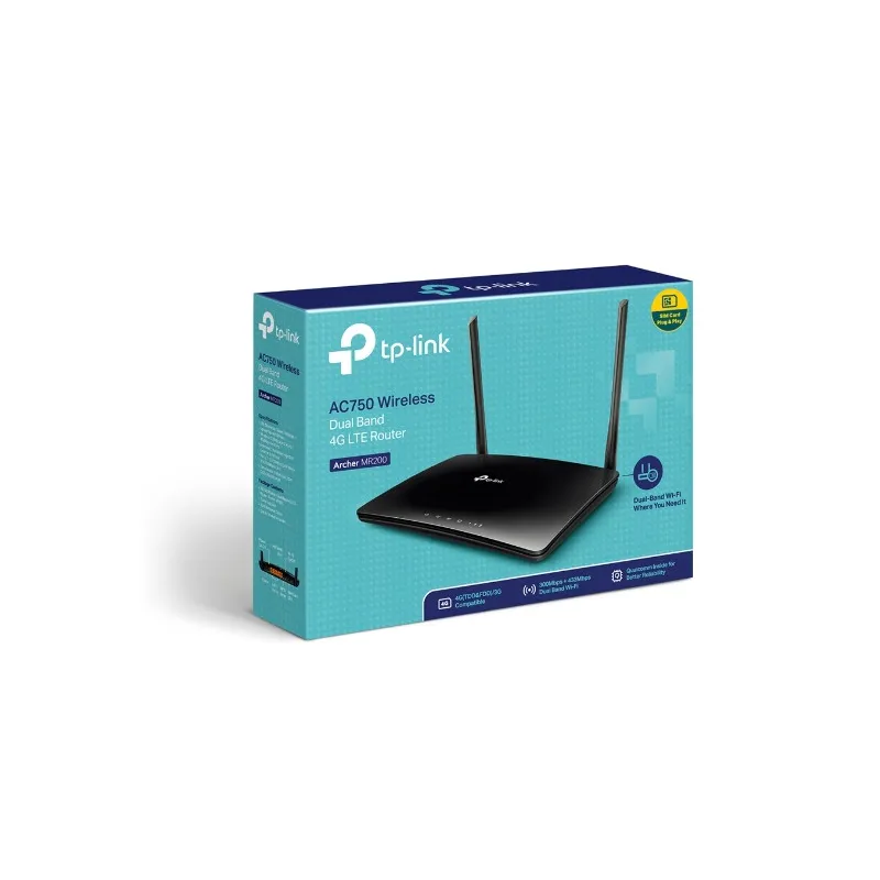 Router LTE TP-Link Archer MR200, AC750, Doble Banda, 4x RJ45 100Mb/s, 1x SIM - Imagen 4