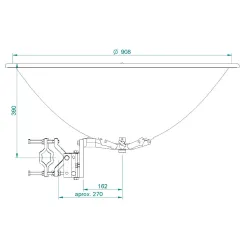 Jirous JRMB-900 10/11 | Antena paraboliczna | 10.1 – 11.7GHz, 37dBi, dedykowana dla Mimosa B11 - Zdjęcie 4