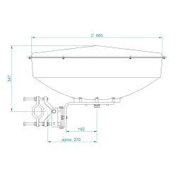 Antena Parabólica Jirous JRMA-650 10/11, 10.1 – 11.7GHz, 35dBi, Dedicada a Mimosa B11 - Imagen 4