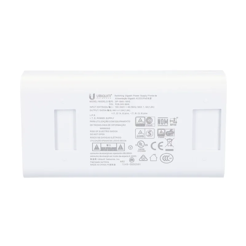 Ubiquiti POE-54-80W-G Power over Ethernet Adapter, 54V, 1.48A, 80W, Gigabit - Image 3