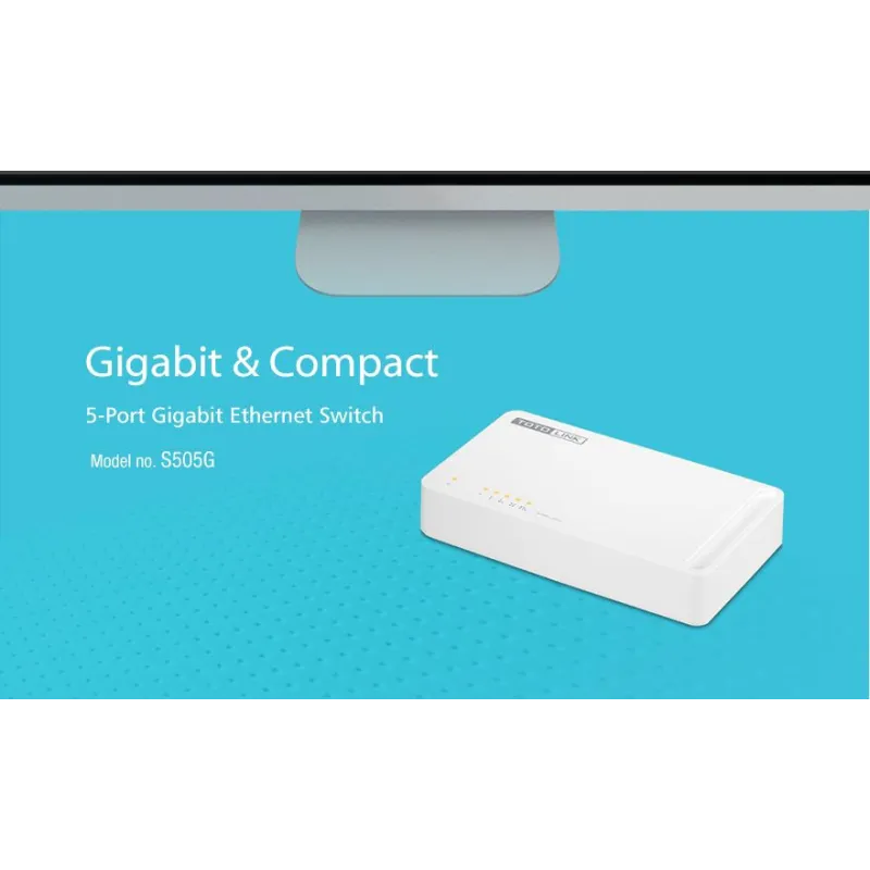 Коммутатор Totolink S505G, 5x RJ45 1000Mb/s Gigabit, настольный корпус - Изображение 5