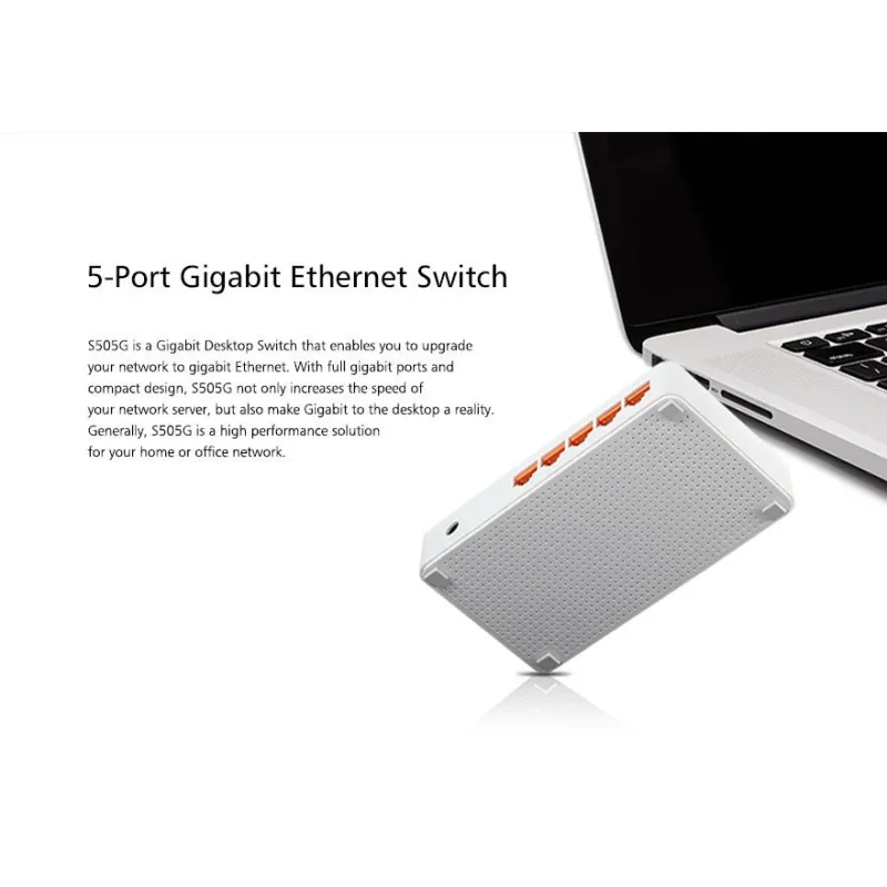 Totolink S505G Switch, 5x RJ45 1000Mb/s Gigabit, Desktop-Gehäuse - Bild 6