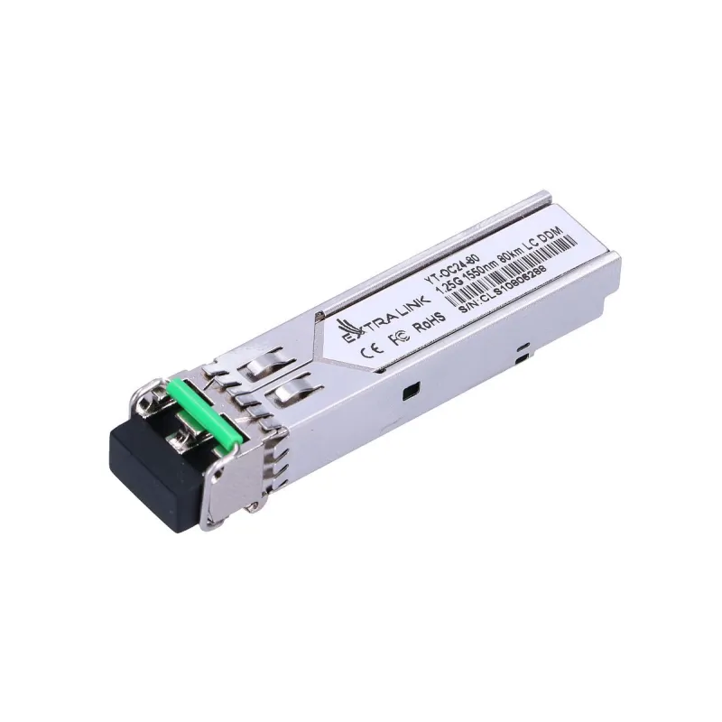 Extralink SFP Modülü SFP 1.25G, 1.25Gbps, LC/UPC, 1550nm, 80km, Tek Mod, DOM