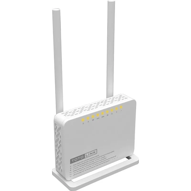 Роутер WiFi Totolink ND300 V2, 300Мбит/с, 2,4ГГц, 3x RJ45 100Мбит/с, 1x RJ11, ADSL2/2+, 2x 5dBi - Изображение 4